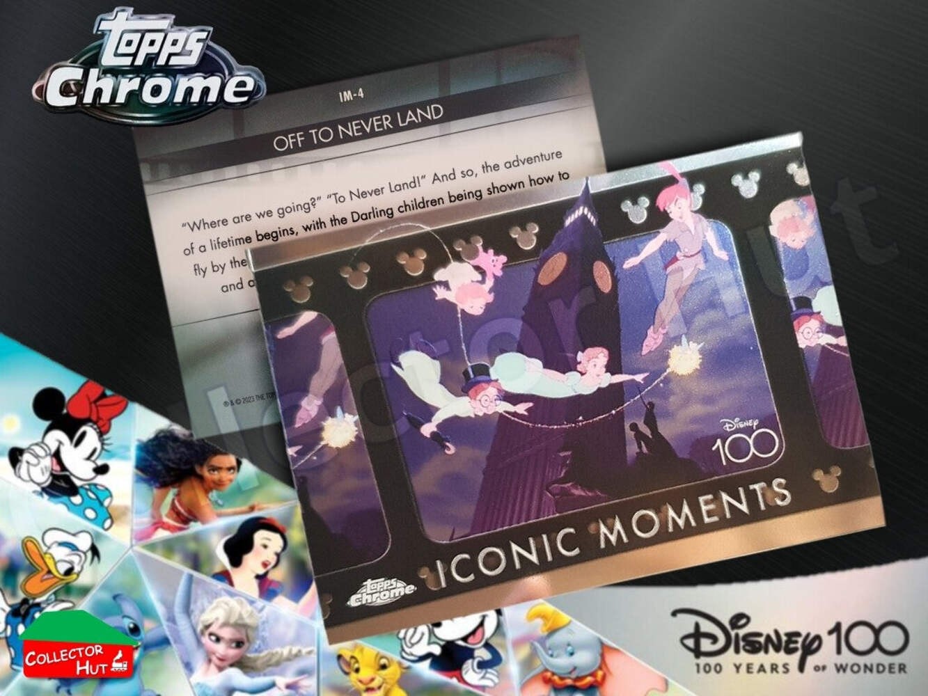 Disney 100 Topps Chrome 2023 RARE CARDS Off the Page Iconic Moments Stitch