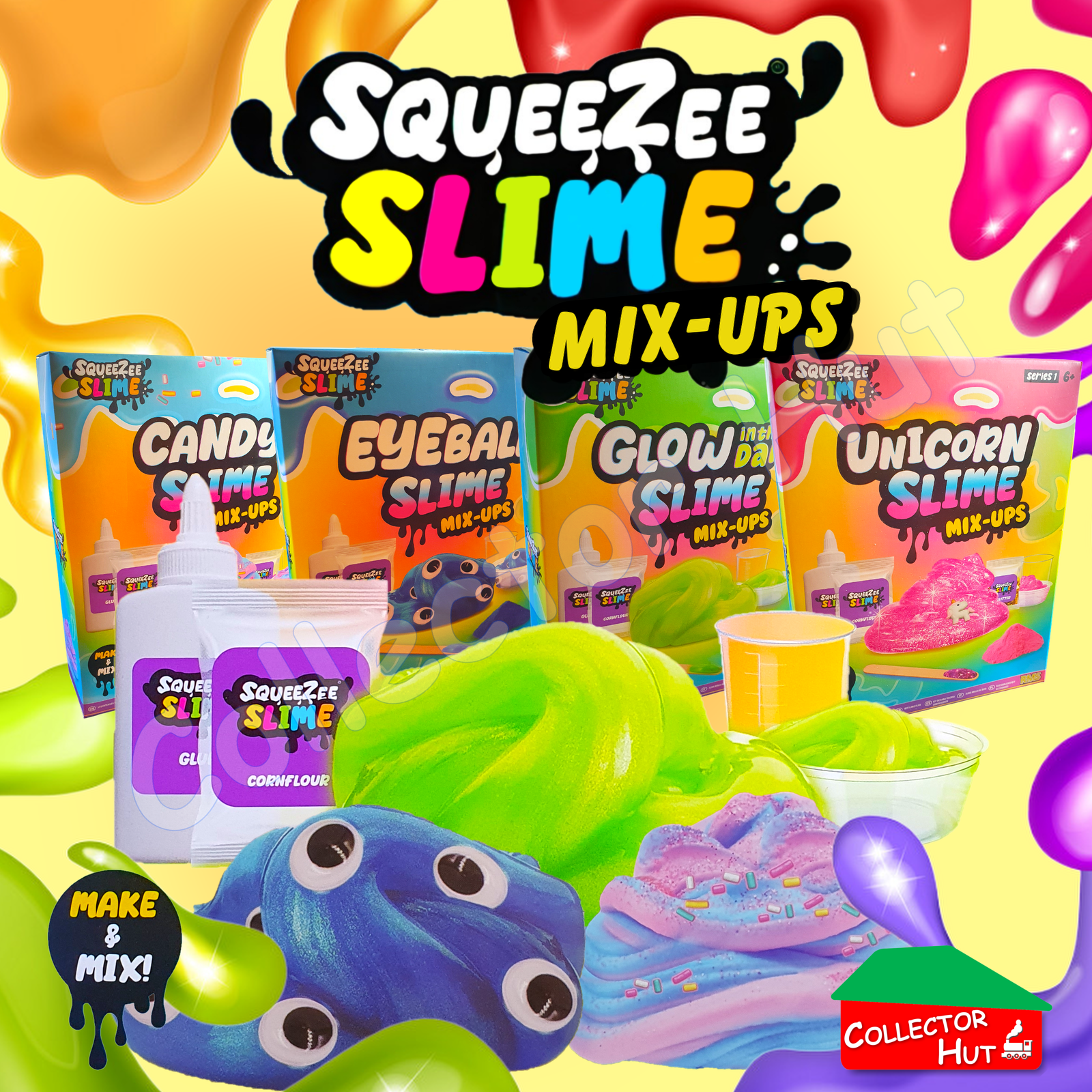 Squeezee Make Your Own Slime Mix-Ups Make & Mix DIY Slime Crafting Kits