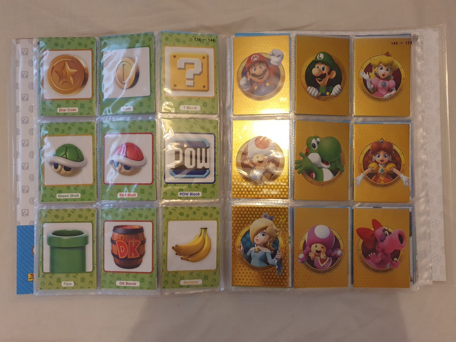 PANINI Super Mario Trading Cards COMPLETE BASE SET with Puzzle Cards