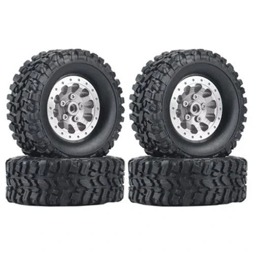 RC Model Wheels Tyres 5mm Hub 68mm x 24mm 59g ALLOY BEADLOCK 4pcs Set MN82 MN99