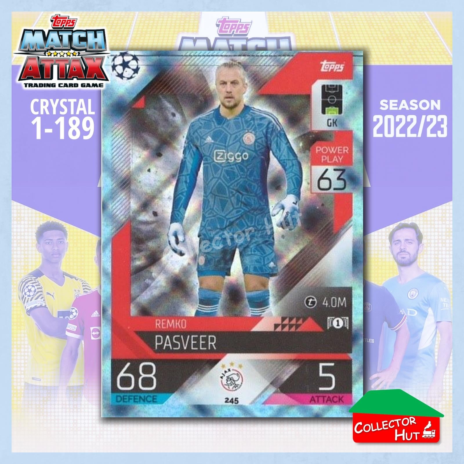 Topps Match Attax Europa Champions League 2022/23 Crystal Parallel Cards 190-387