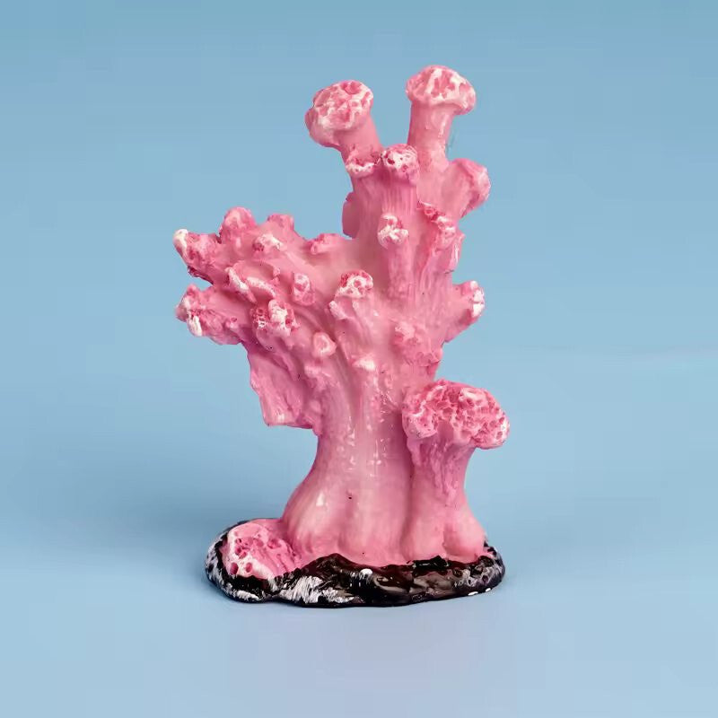 Mini Aquarium Medium Decorations Natural Coral Plants