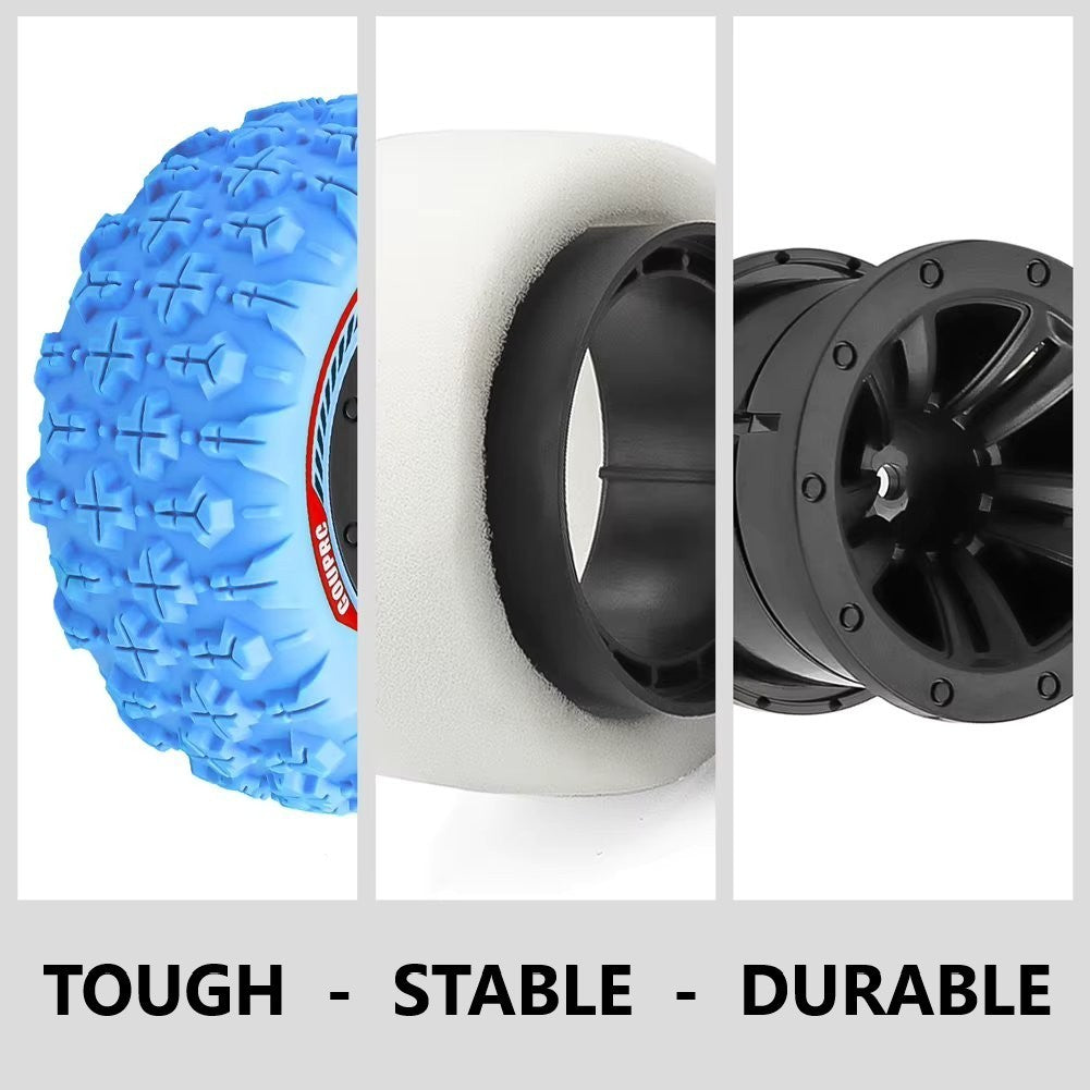 RC Model Wheels Tyres 12mm Hub 85mm x 43mm 84g 4pcs Set Car Truck