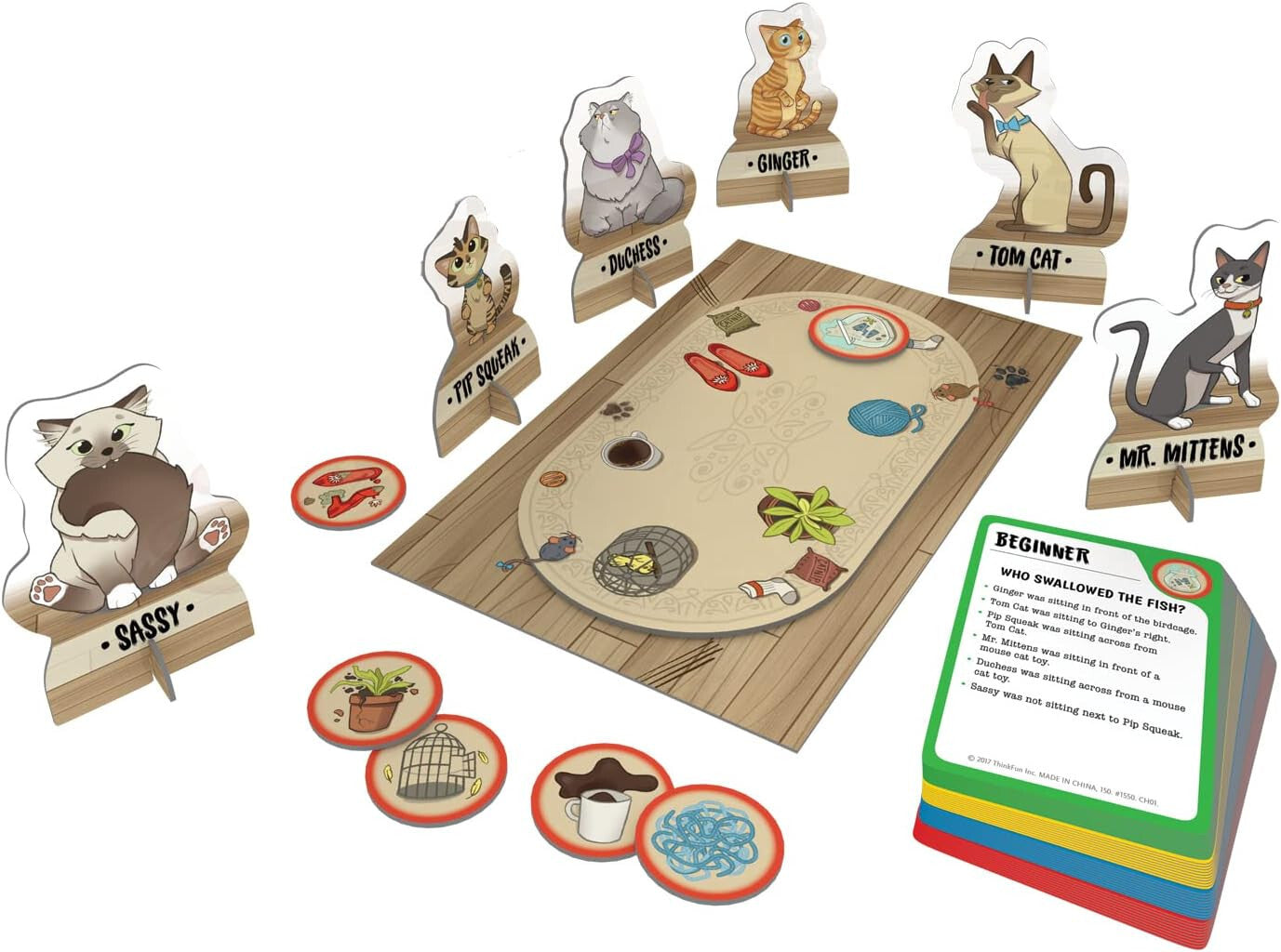 Cat Crimes Logic Game Tabletop for 8+