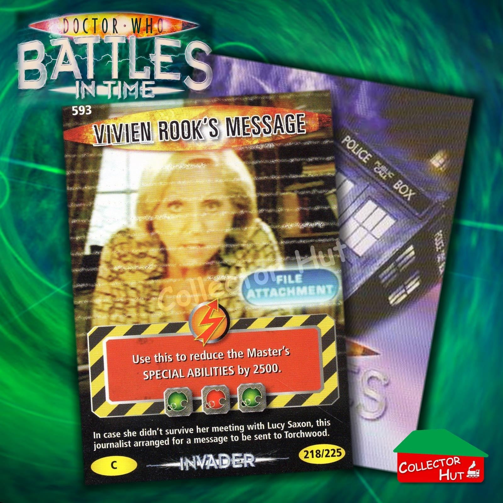 DOCTOR WHO Battles in Time #376-600 INVADER RARE & COMMON CARDS YOU CHOOSE