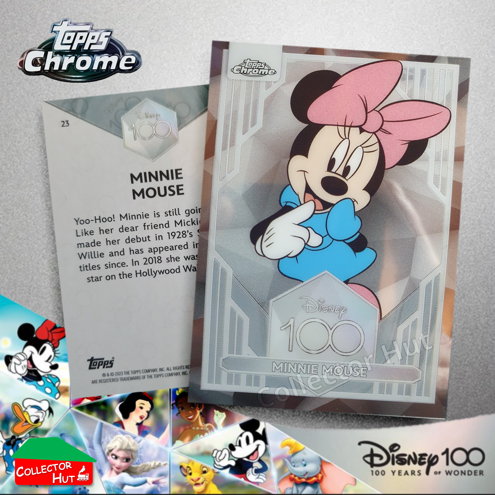 Disney 100 Topps Chrome 2023 Base Cards 1-100 Pick Singles to Complete Your Set