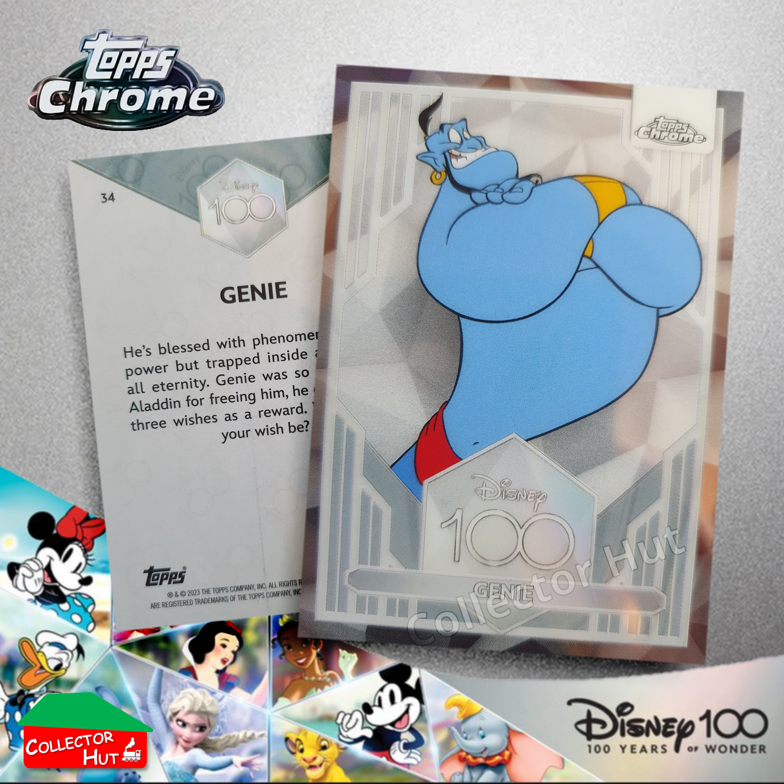 Disney 100 Topps Chrome 2023 Base Cards 1-100 Pick Singles to Complete Your Set