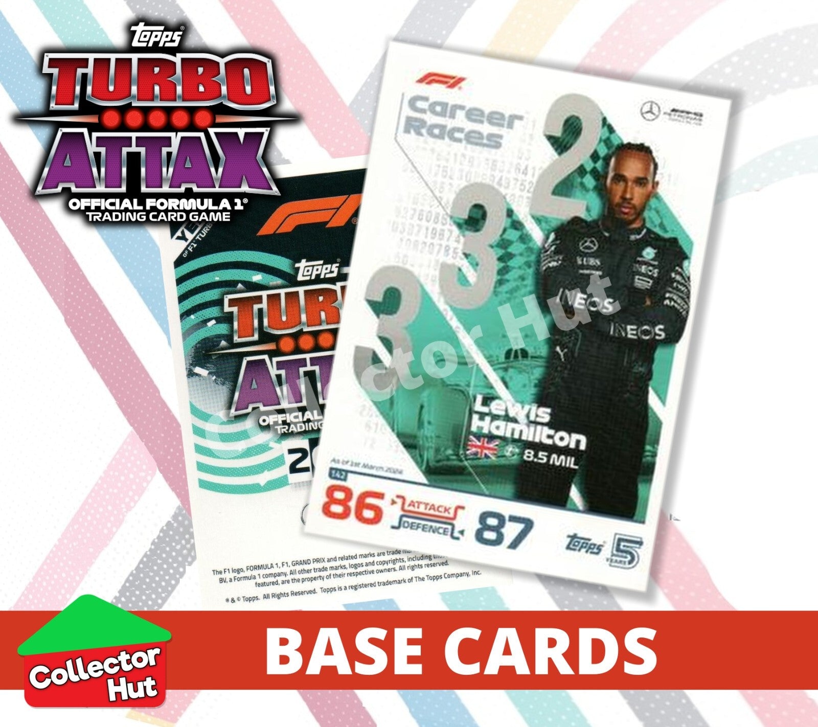 Topps Turbo Attax Formula 1 F1 2024 #1-166 Base Cards YOU CHOOSE