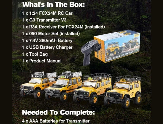 FMS FCX24M Land Rover 1:24 Rock Crawler Camel Trophy Edtion LICENSED