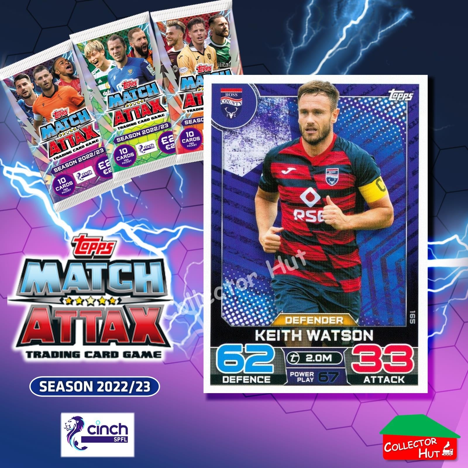 TOPPS MATCH ATTAX SPFL 2022/23 #163-264 Choose Your Card
