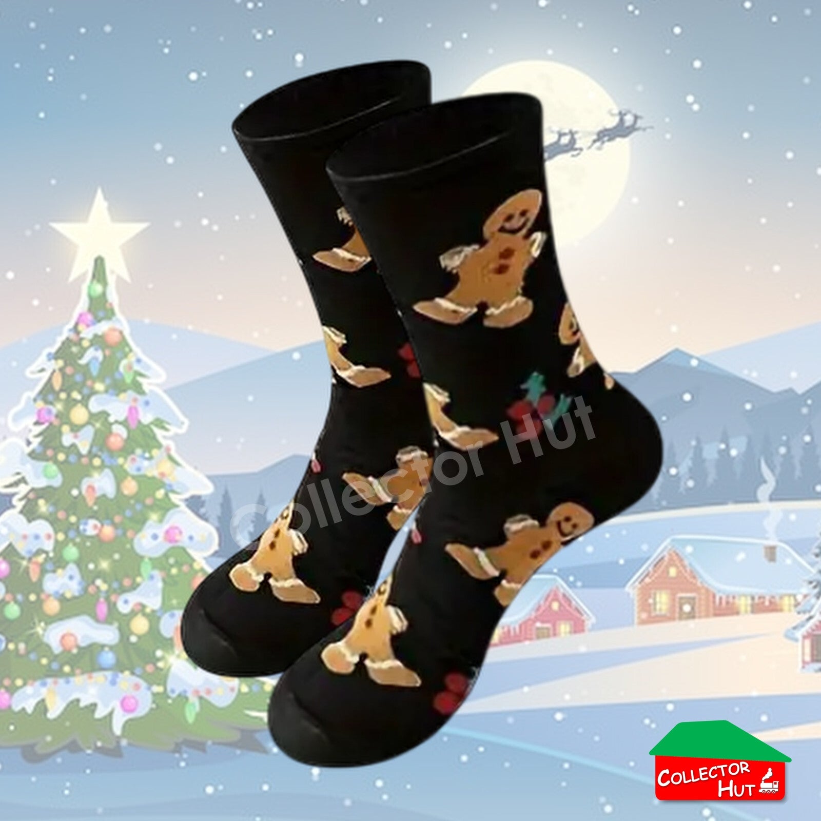 CHRISTMAS SOCKS Cotton Blend Anti-Odor Unisex Crew Socks CUSTOM Gift Set