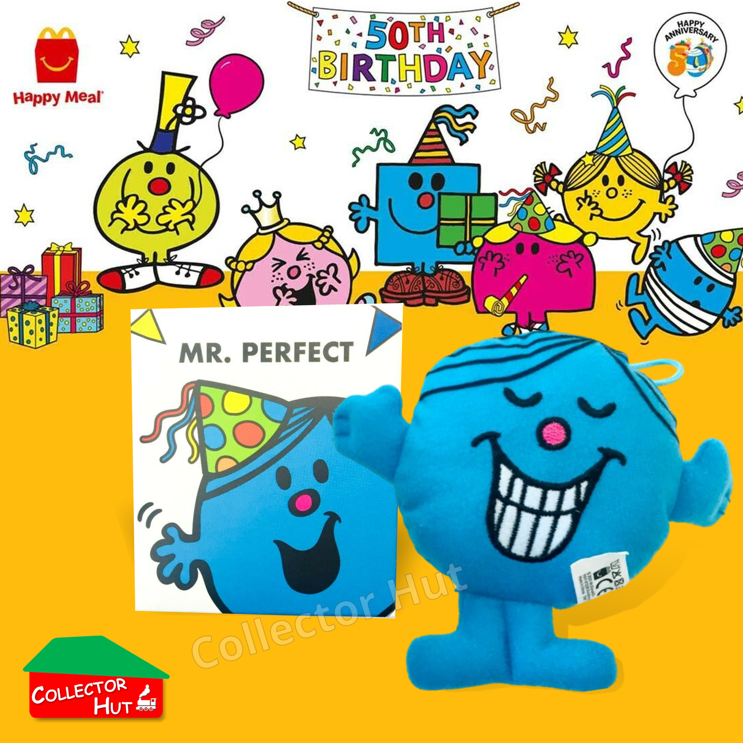 McDonalds Happy Meal Mr Men Little Miss 2024 & 2021 50th Anniversary Plush Toys
