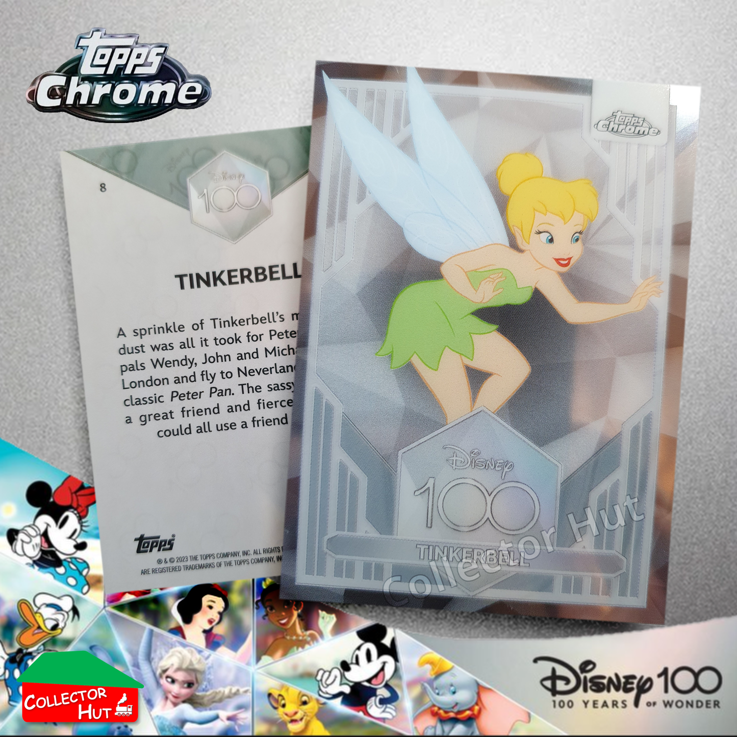 Disney 100 Topps Chrome 2023 Base Cards 1-100 Pick Singles to Complete Your Set