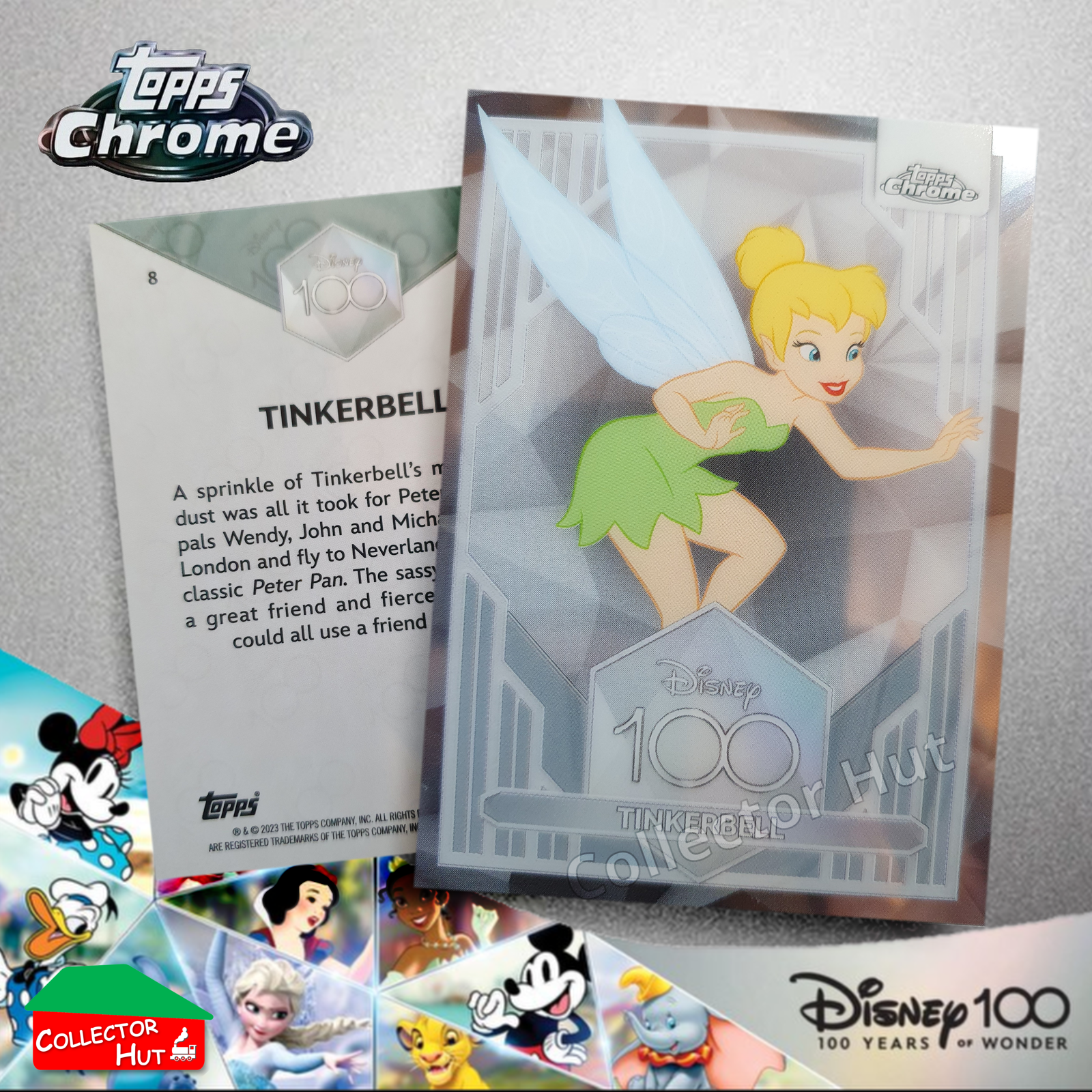 Disney 100 Topps Chrome 2023 Base Cards 1-100 Pick Singles to Complete Your Set