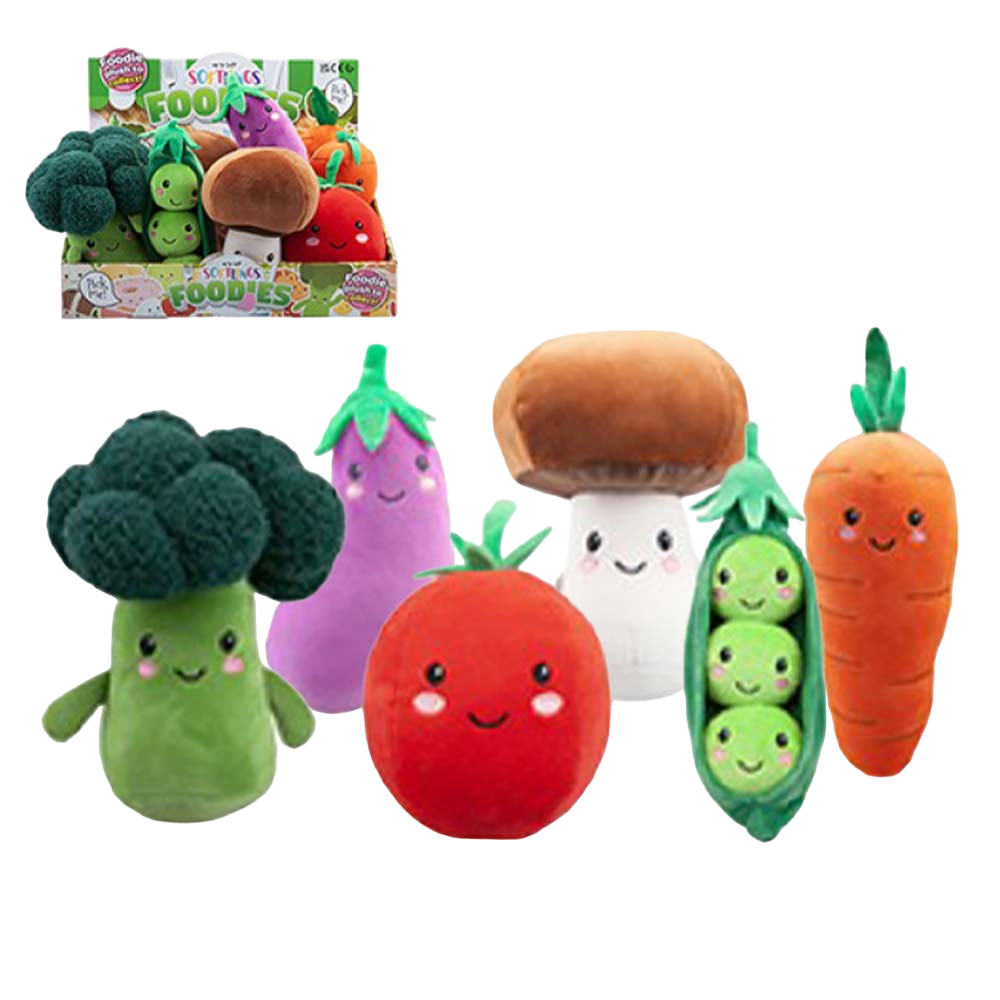 Softlings Foodies Plush 16cm VEGGIE Ultra Novelty Soft Toys BNWT