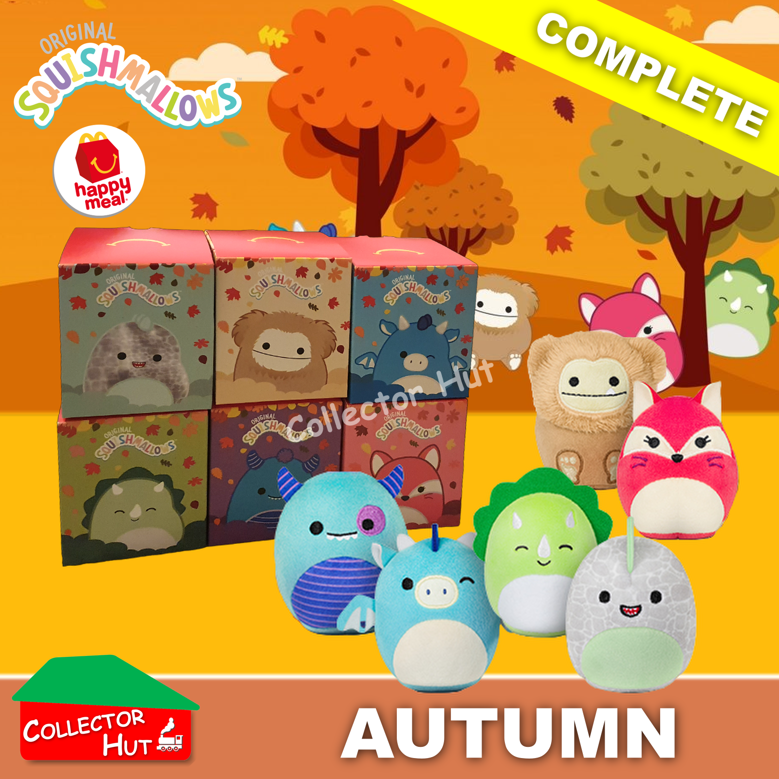 McDonald's Happy Meal 2023 Halloween & Autumn Squishmallows Plush Toys