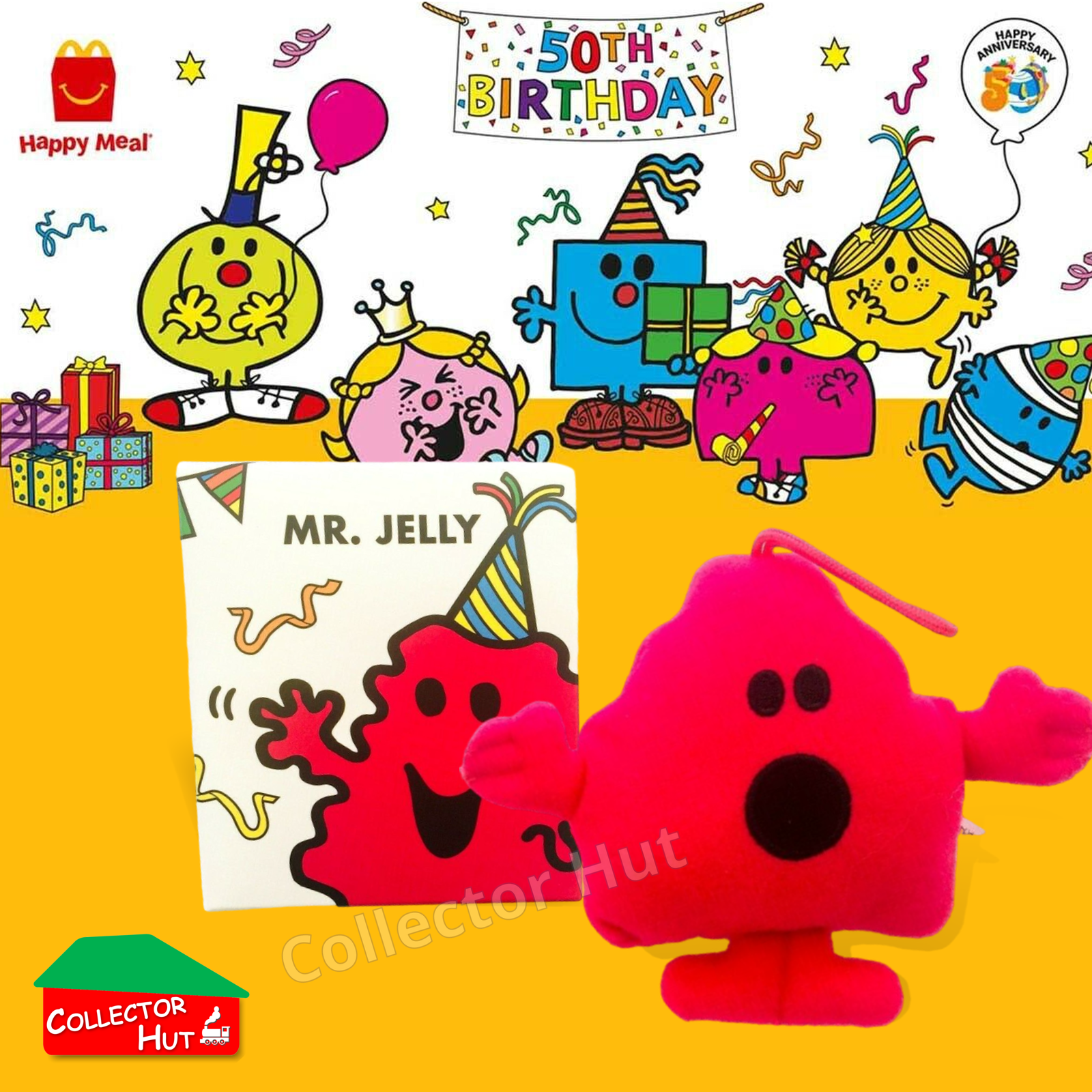 McDonalds Happy Meal Mr Men Little Miss 2024 & 2021 50th Anniversary Plush Toys