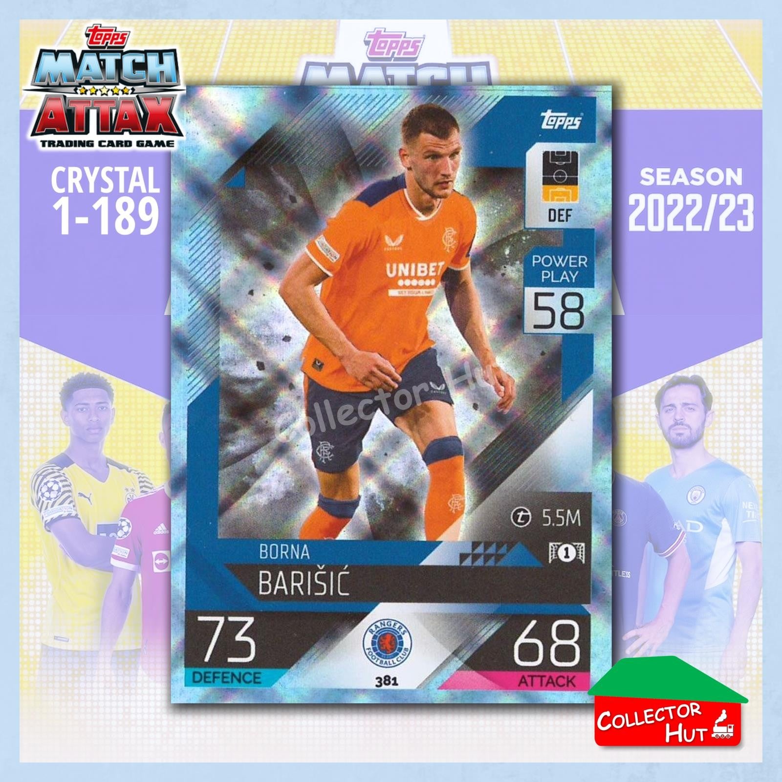 Topps Match Attax Europa Champions League 2022/23 Crystal Parallel Cards 190-387