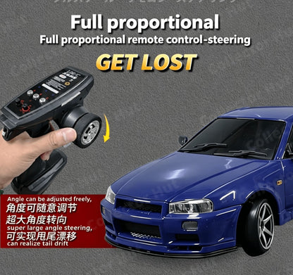 LDR/C LD1899 GTR Die-Cast RC Drift Car 1:18 Scale Gyro + Case