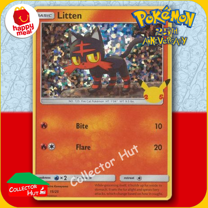 McDonald's Happy Meal 2021 Pokémon 25th Anniversary Trading Cards You Choose