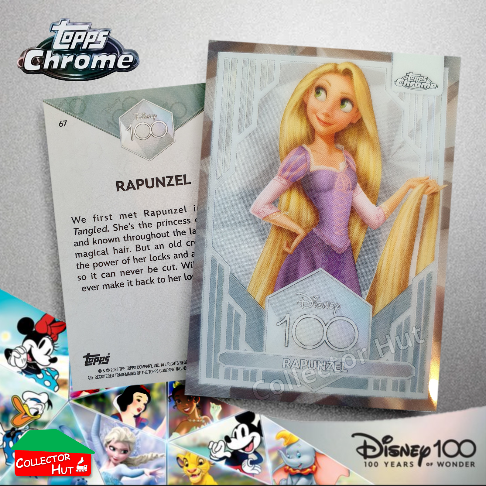 Disney 100 Topps Chrome 2023 Base Cards 1-100 Pick Singles to Complete Your Set