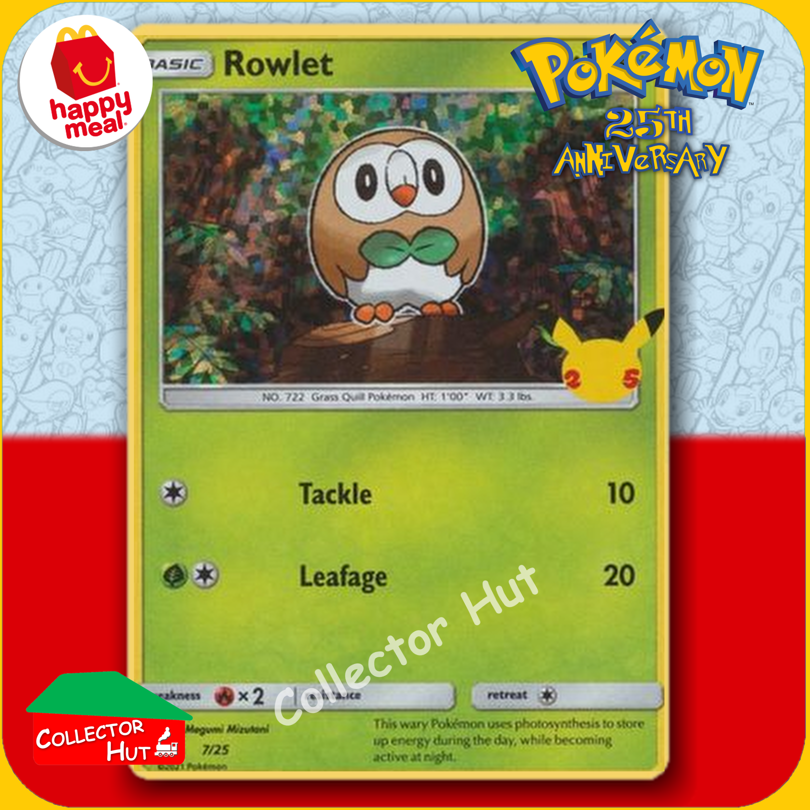 McDonald's Happy Meal 2021 Pokémon 25th Anniversary Trading Cards You Choose