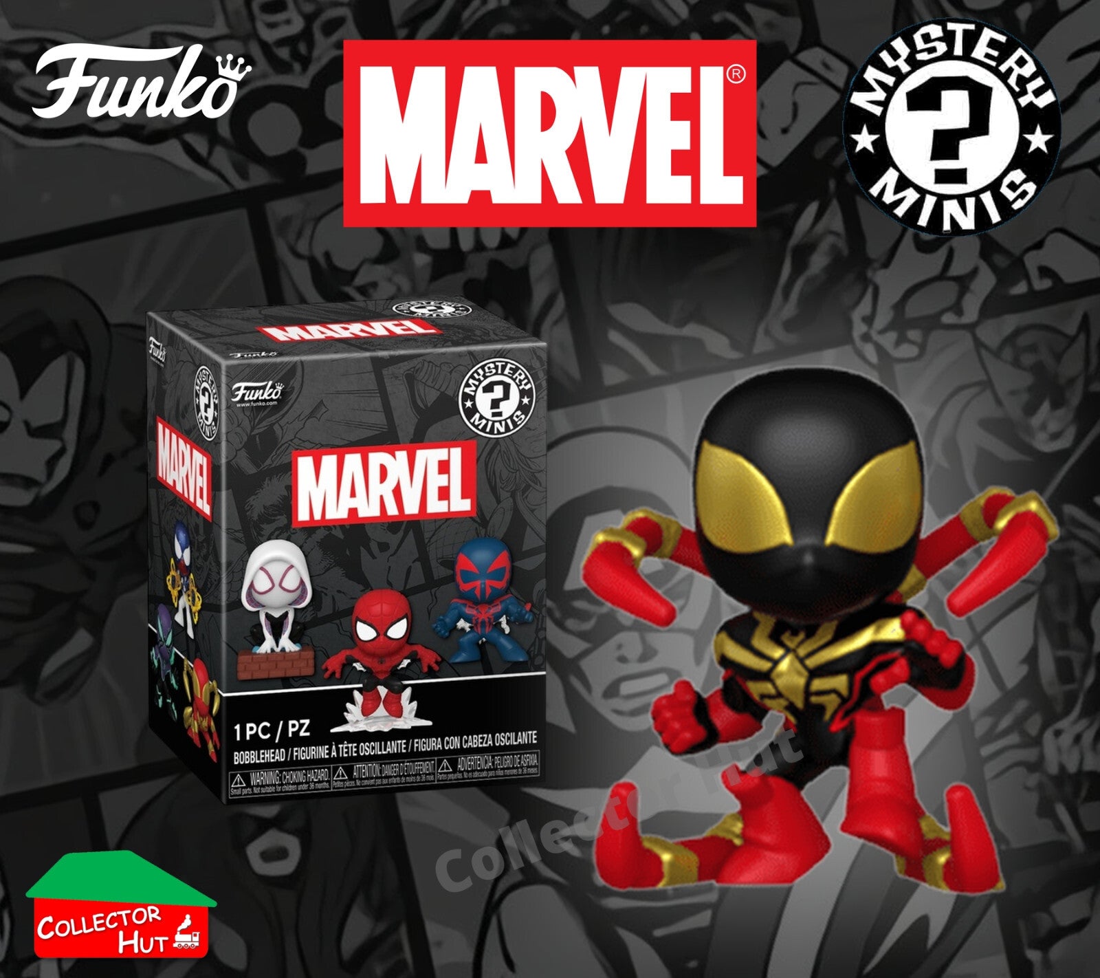 Funko Marvel Spider-Man Mini Mystery Bobblehead Figures