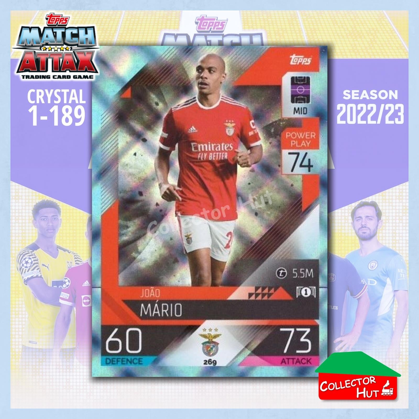 Topps Match Attax Europa Champions League 2022/23 Crystal Parallel Cards 190-387