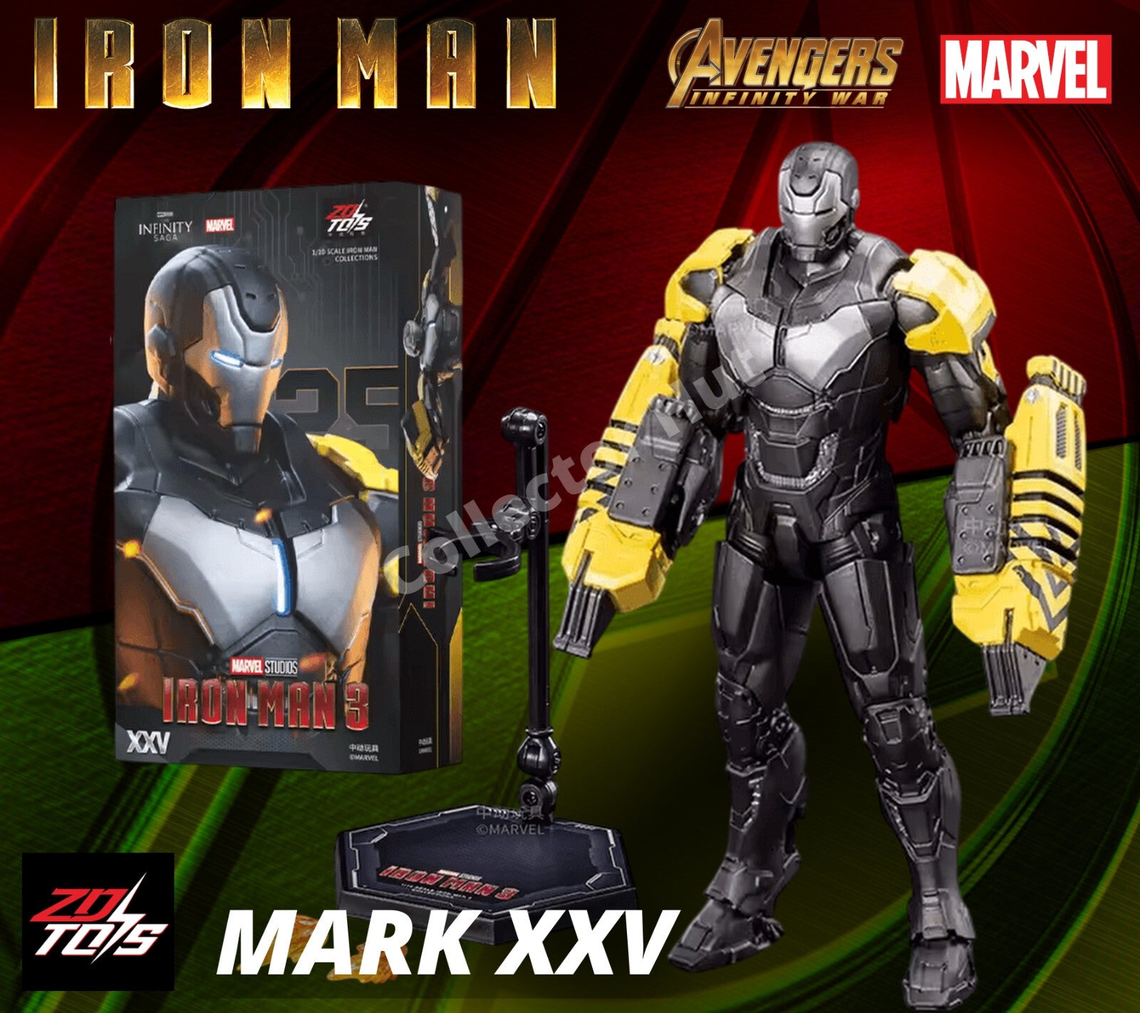 Iron Man Marvel Action Figures 1:10 Scale Avenger Infinity Saga MK 1-85 ZD Toys