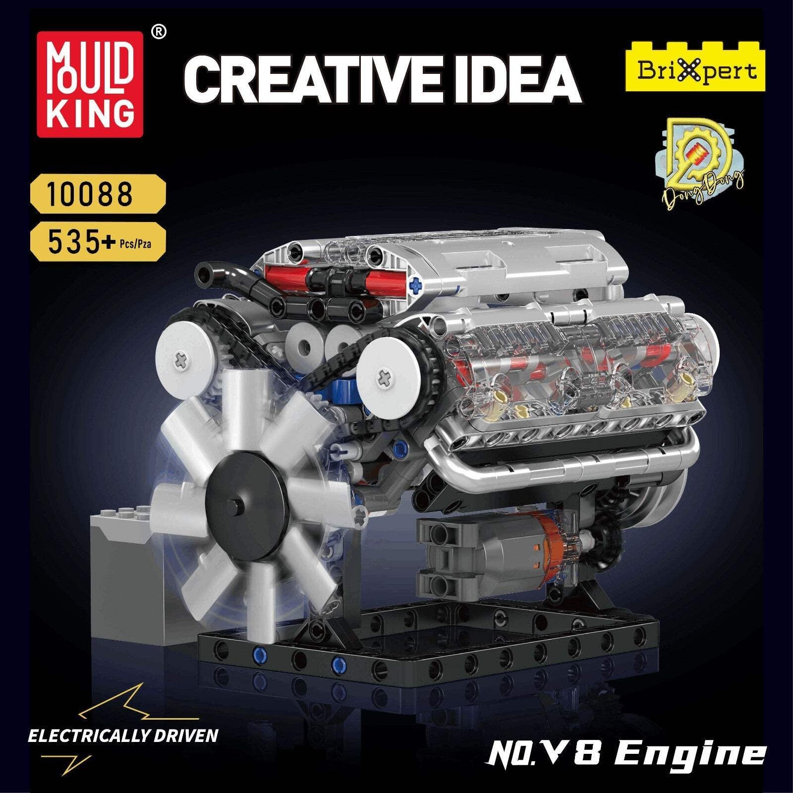 Mould King Technology Motorized Engine Building Block Model Sets