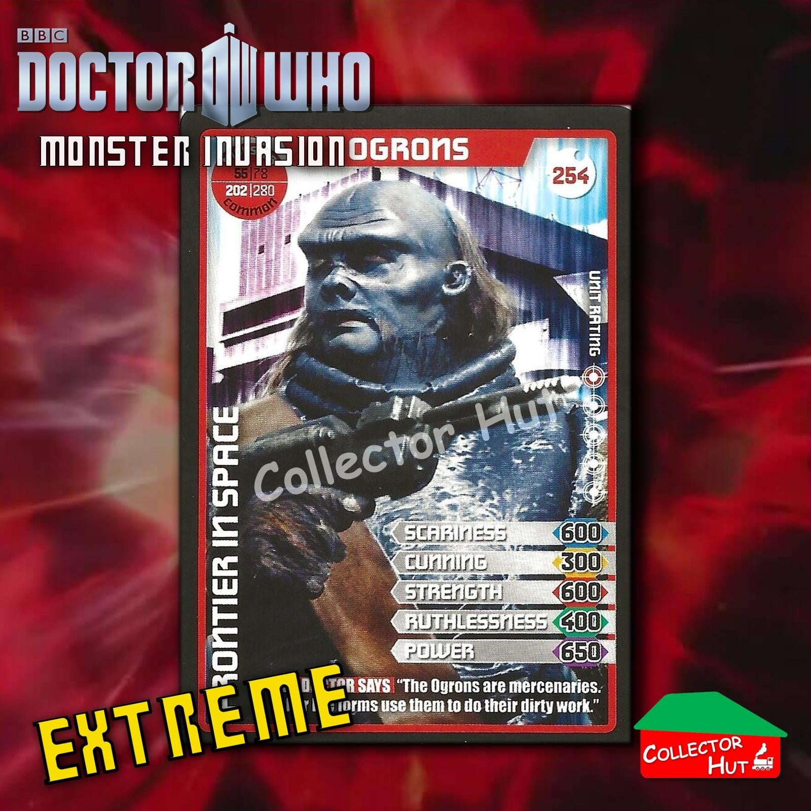 DOCTOR WHO Monster Invasion EXTREME Cards 166-344 New Fresh & Sleeved YOU CHOOSE