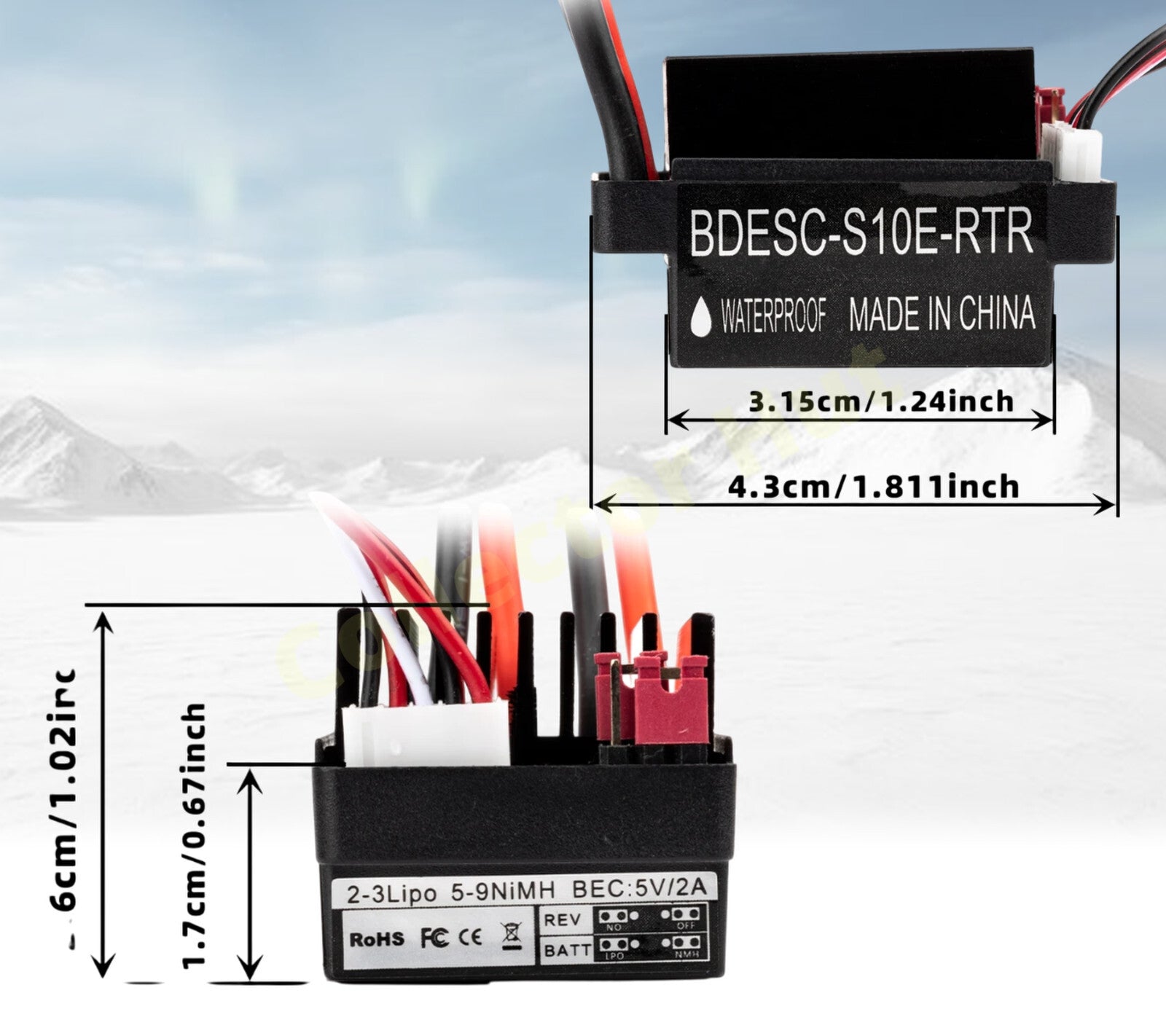 TLTAN 550 RC Motor ESC Module Titan Compatible 2S 3S 60A 320A 6.4V 7.4V 11.1V