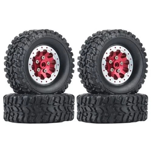 RC Model Wheels Tyres 5mm Hub 68mm x 24mm 59g ALLOY BEADLOCK 4pcs Set MN82 MN99