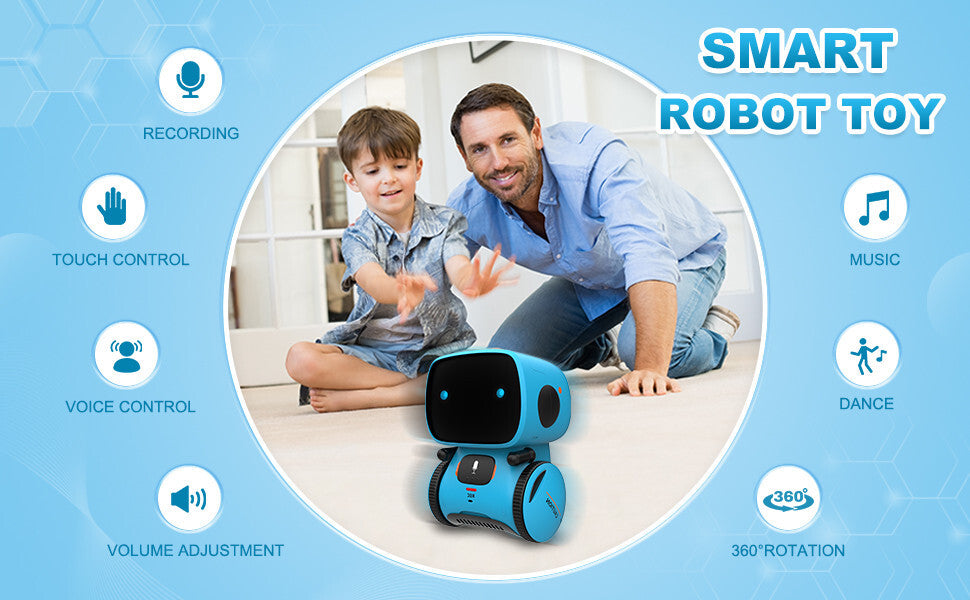 Interactive Smart Robot Kids Toy Voice & Touch Control Dancing Talking Pet Gift