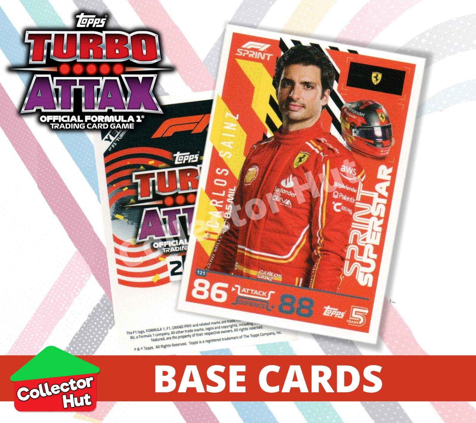 Topps Turbo Attax Formula 1 F1 2024 #1-166 Base Cards YOU CHOOSE