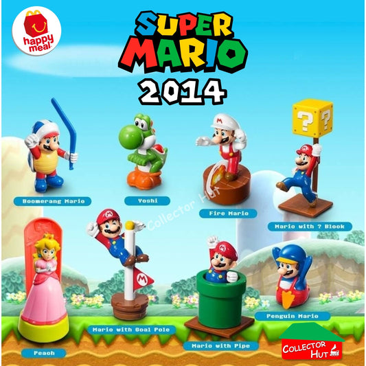 McDonald's Happy Meal Super Mario 2014 Plastic Toys Figurines New & Sealed