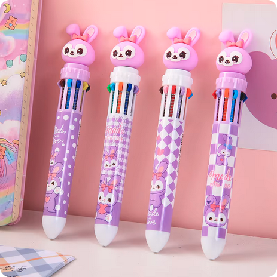 Novelty Ballpoint Pens 10 Colour MULTI-PACKS 4pcs 6pcs for Children