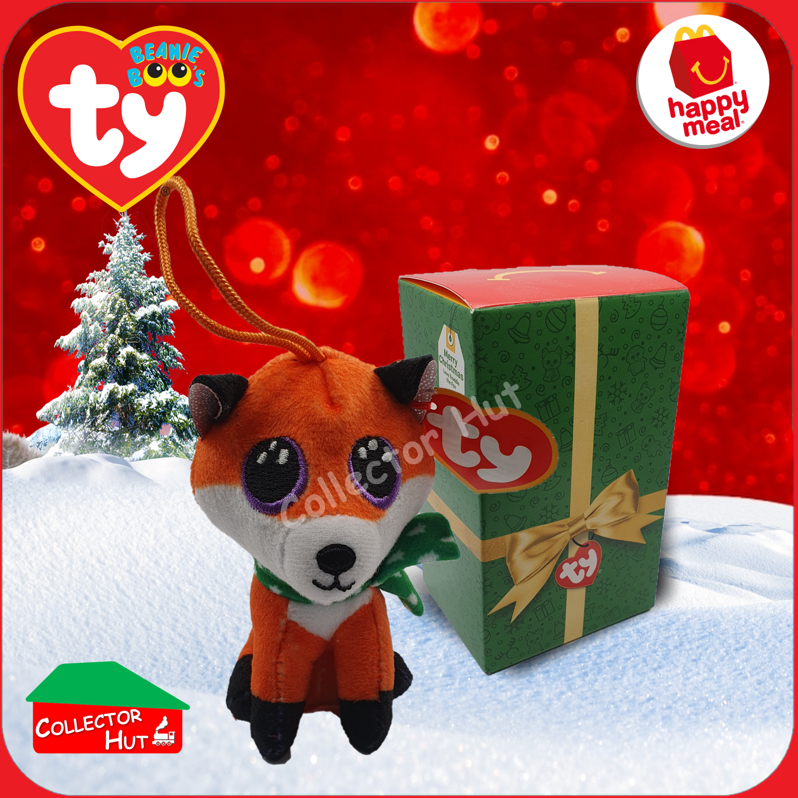 McDonald's Happy Meal 2021 Festive Christmas TY Beanie Boo Plush Toys