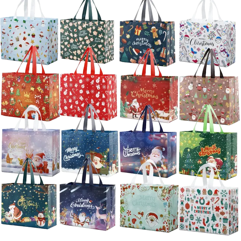 Christmas Novelty Tote Gift Bags Fabric Choose a Pattern