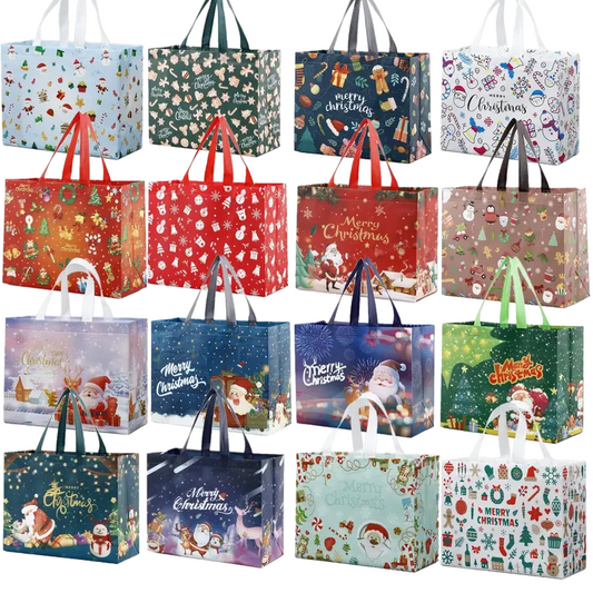 Christmas Novelty Tote Gift Bags Fabric Choose a Pattern