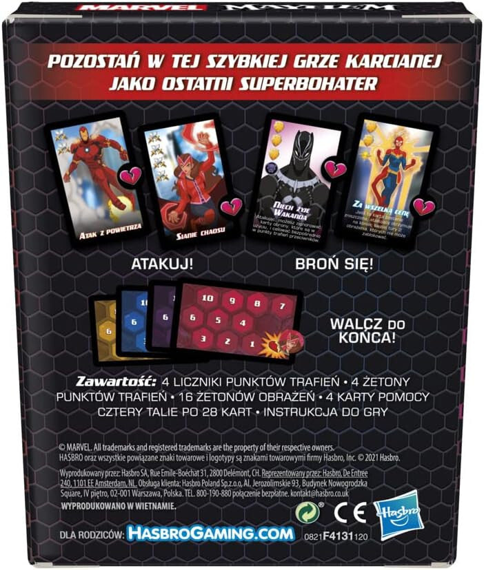 Marvel Mayhem Card Game Ages 8+ Fun Game for Marvel Super Hero Fans 2-4 Players