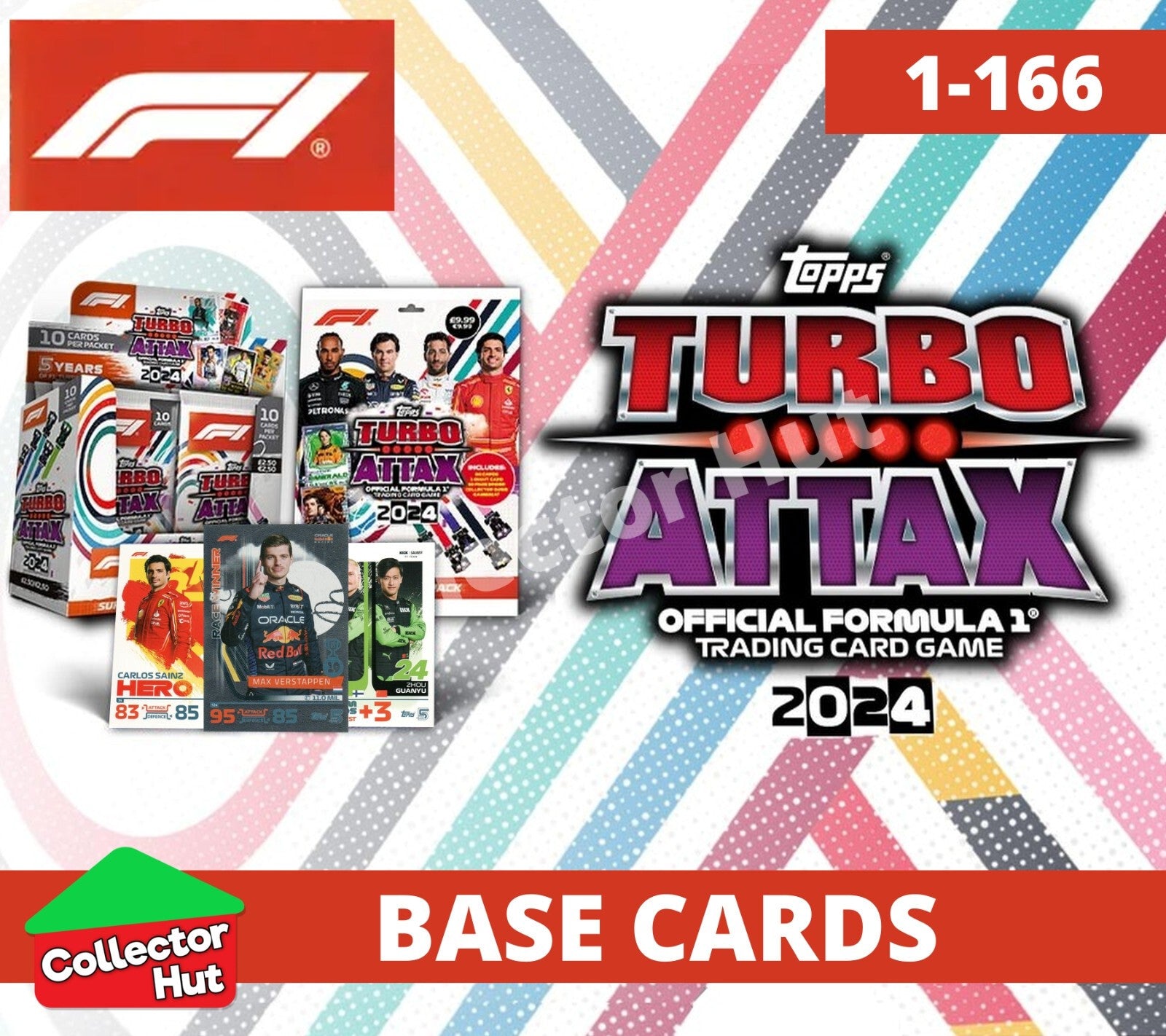 Topps Turbo Attax Formula 1 F1 2024 #1-166 Base Cards YOU CHOOSE