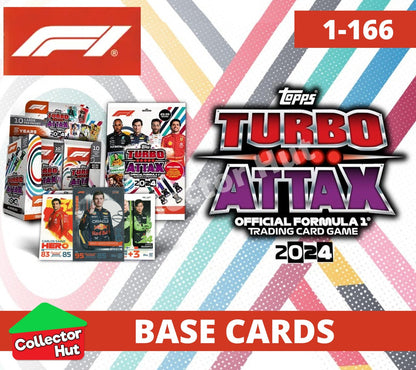 Topps Turbo Attax Formula 1 F1 2024 #1-166 Base Cards YOU CHOOSE