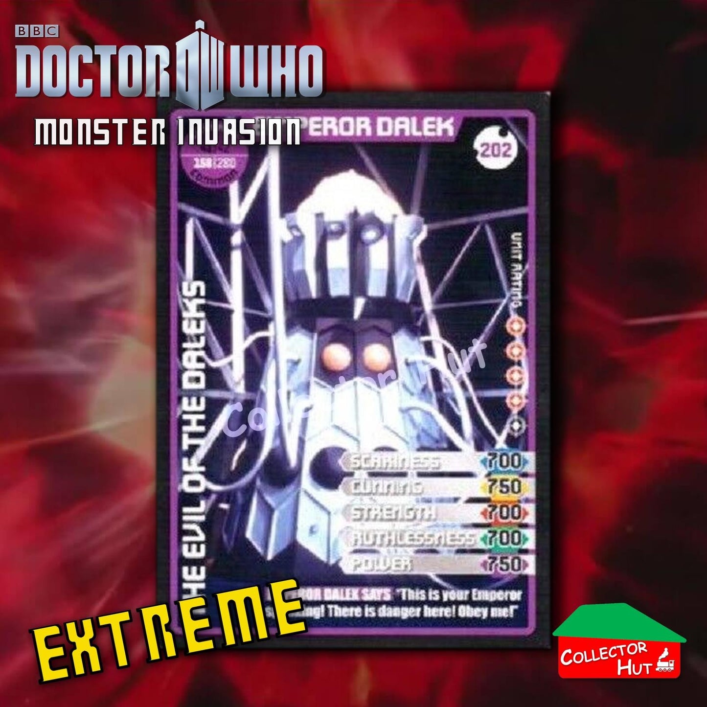 DOCTOR WHO Monster Invasion EXTREME Cards 166-344 New Fresh & Sleeved YOU CHOOSE