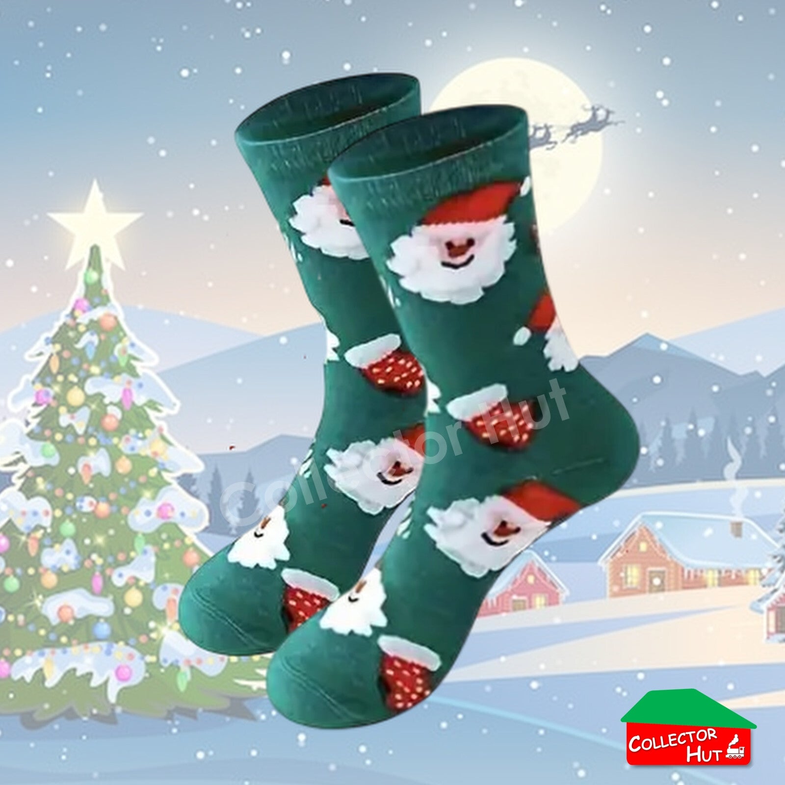 CHRISTMAS SOCKS Cotton Blend Anti-Odor Unisex Crew Socks CUSTOM Gift Set