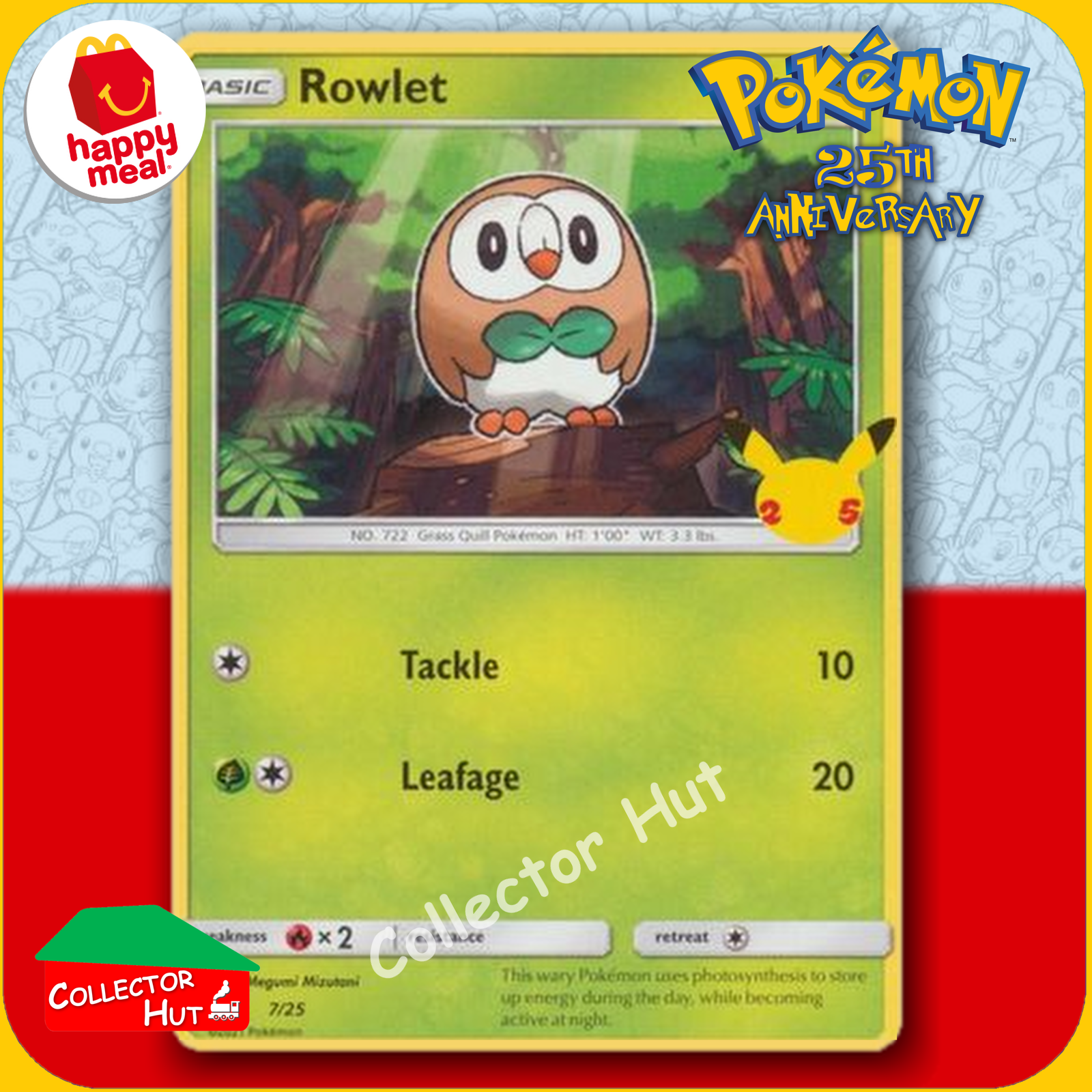 McDonald's Happy Meal 2021 Pokémon 25th Anniversary Trading Cards You Choose