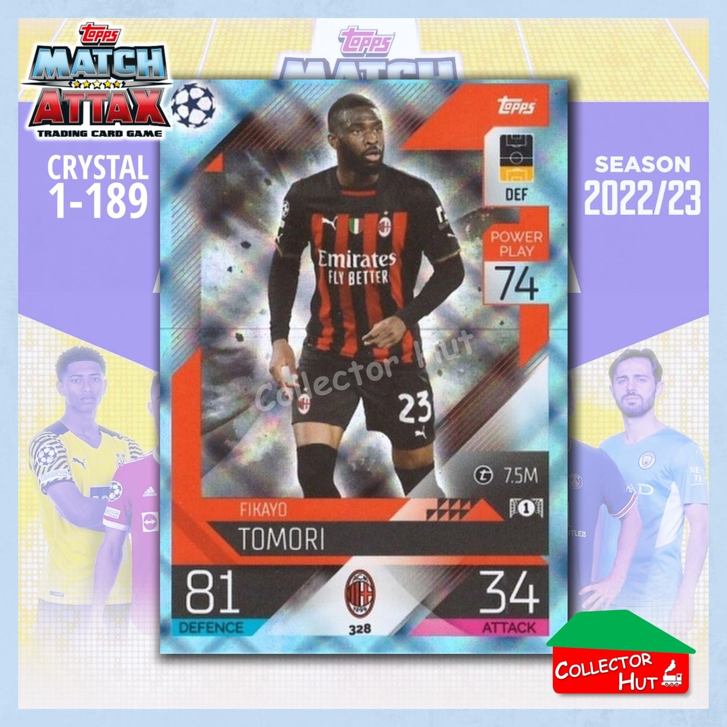 Topps Match Attax Europa Champions League 2022/23 Crystal Parallel Cards 190-387