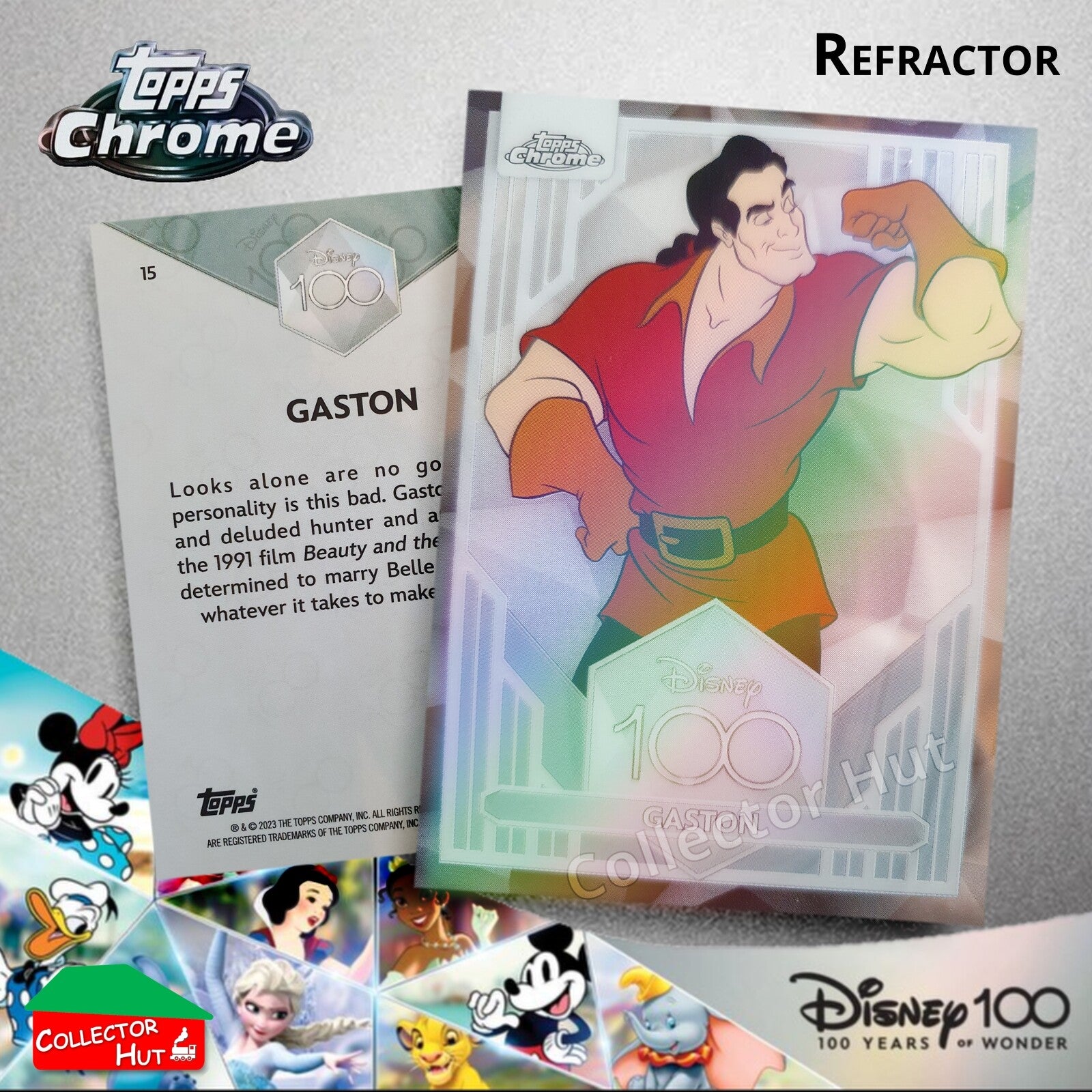 Disney 100 Topps Chrome 2023 REFRACTOR Cards 1-100 Pick Singles