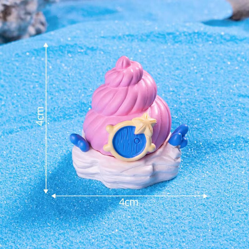 Mini Aquarium Medium Decorations Boats Planes Huts Coral Shells