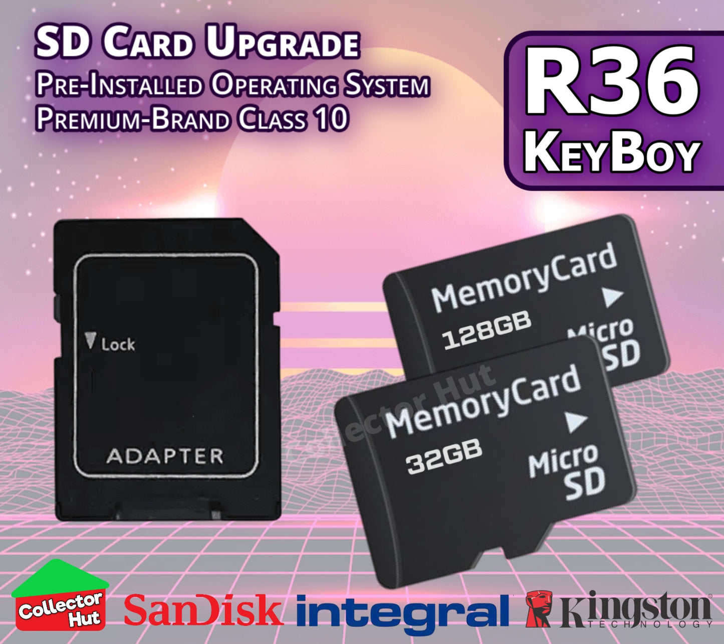 R36S R36H KeyBoy Accessories Carry Case Screen Protector SD Card Storage Upgrade